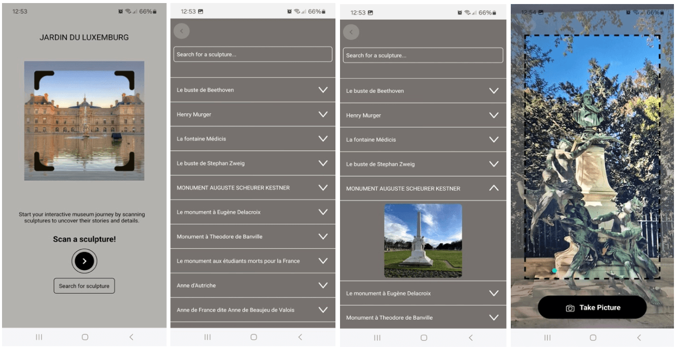 Muse Museum App Interface